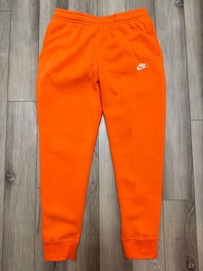 Nike Mens Orange Fleece Sweatpants